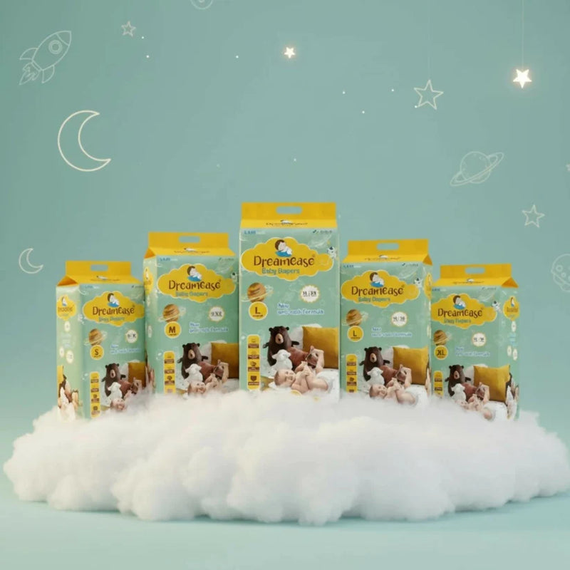 Dreamease Baby Diaper Pants – Absorption with New Anti-Rash Formula | Soft & LeakProof - S 40'
