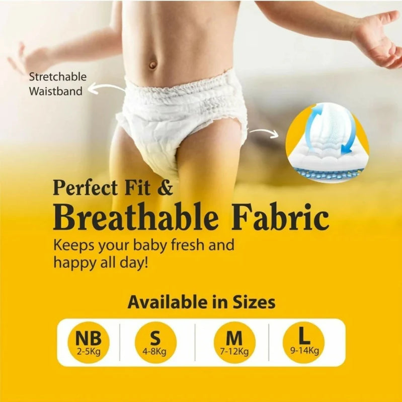 Dreamease Baby Diaper Pants – Absorption with New Anti-Rash Formula | Soft & LeakProof - L 30'