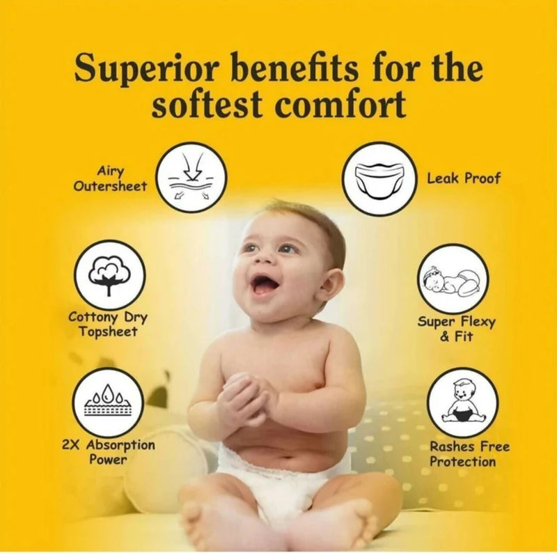 Dreamease Baby Diaper Pants – Absorption with New Anti-Rash Formula | Soft & LeakProof - XL 26'