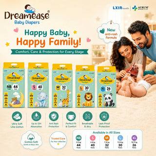 Dreamease Baby Diaper Pants – Absorption with New Anti-Rash Formula | Soft & LeakProof - L 30'