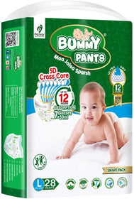 Baby Diaper Pants with 360° Leakproof & Rash-Free Comfort - Large 28