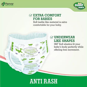 Baby Diaper Pants with 360° Leakproof & Rash-Free Comfort - Large 28